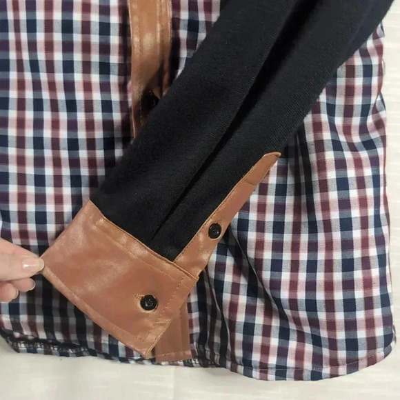 Vintage Westerncore Button Down Plaid Shirt Jacket Boho 90s Fall - Picture 3 of 5